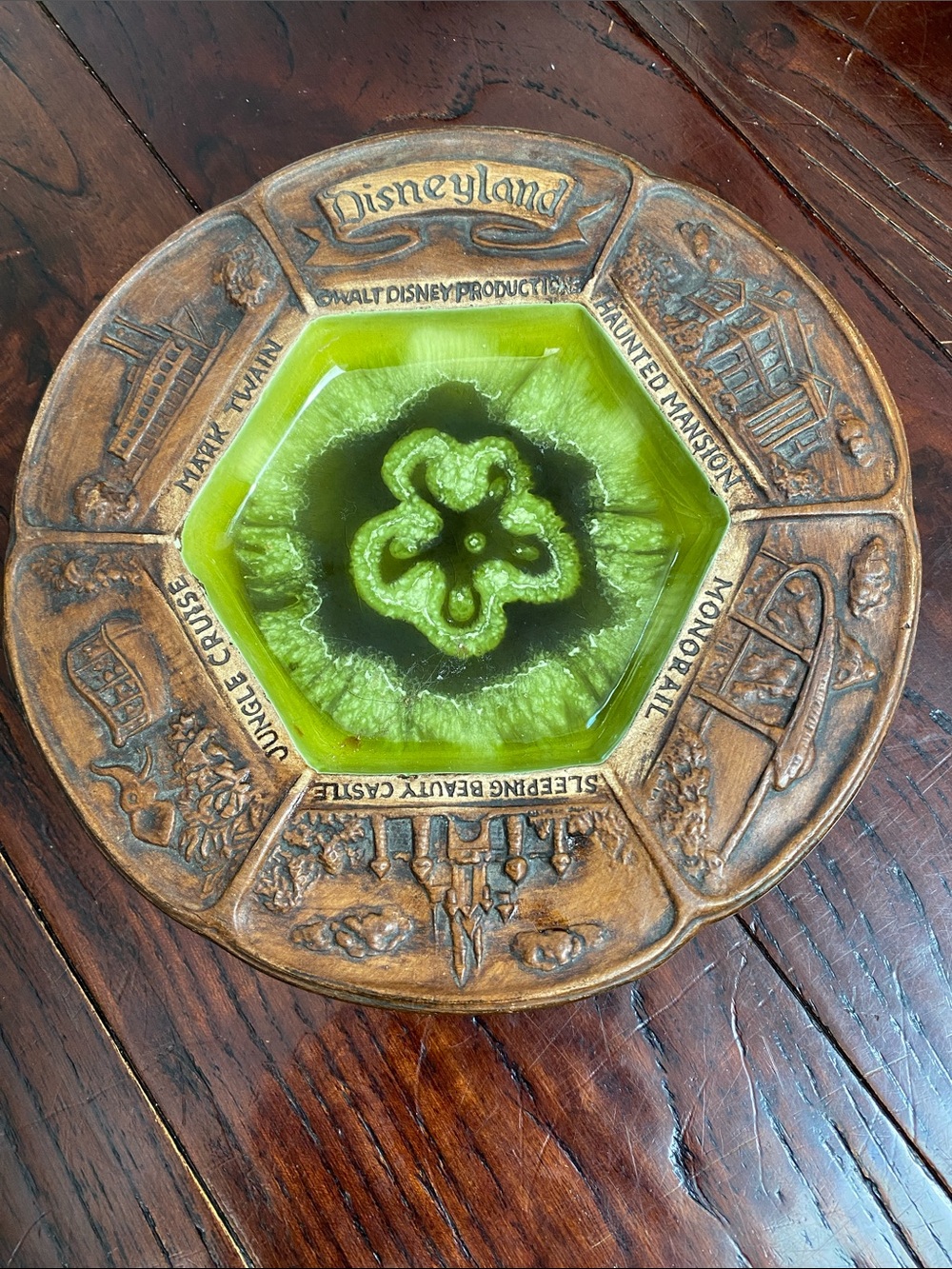 60’s MCM Vintage Walt Disneyland Park Ashtray Lava Glaze